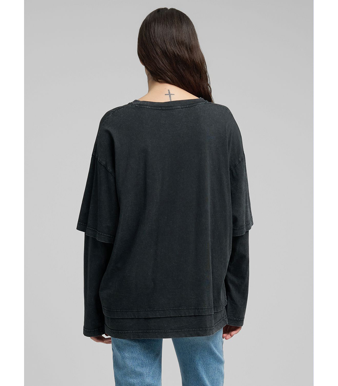 オーバーサイズ・ラウンドネックロングTシャツ 詳細画像 ブラックボード 3